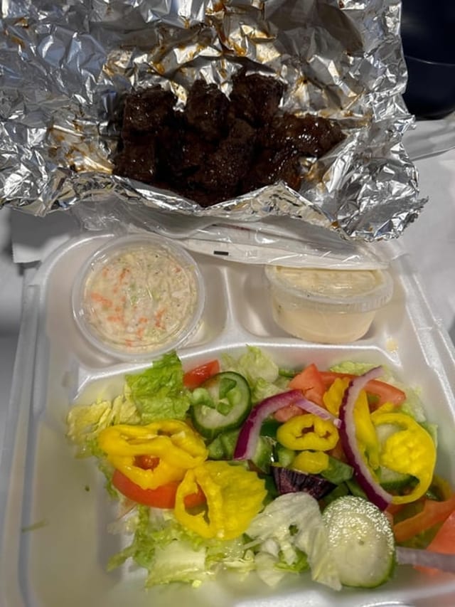 Steak Tips Dinner.